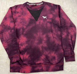 Victoria's Secret PINK Womens Small Relaxed Fit Tie Dye Crewneck Sweatshirt